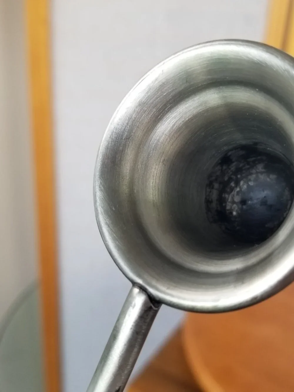 Vintage Wood and Pewter Candle Snuffer 10